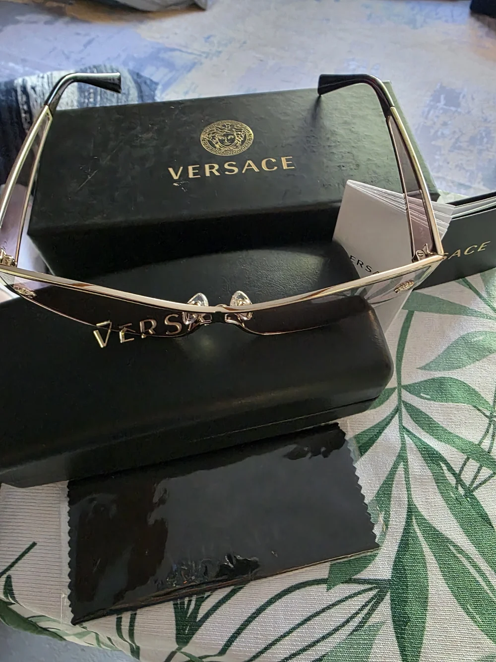 Versace VE2205 1252/5 Gold Pink Sunglasses 67-03-140 Italy NWT